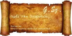 Györke Szabolcs névjegykártya