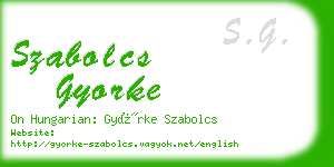 szabolcs gyorke business card